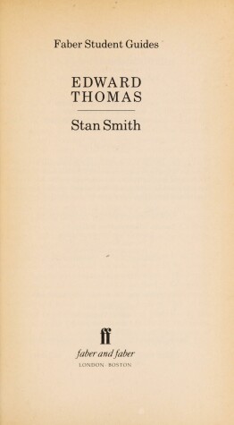 Cover of Edward Thomas