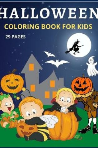 Cover of halloween coloring book for kids