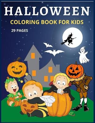 Book cover for halloween coloring book for kids