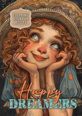 Book cover for Happy Dreamers Coloring Book for Adults