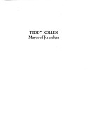 Book cover for Teddy Kollek, Mayor of Jerusalem