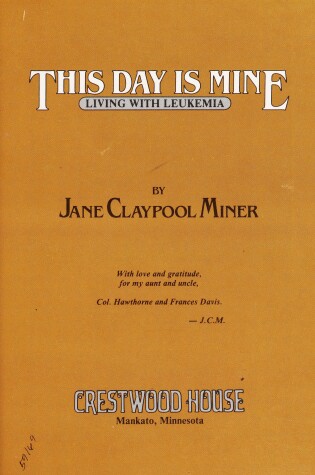 Cover of This Day is Mine