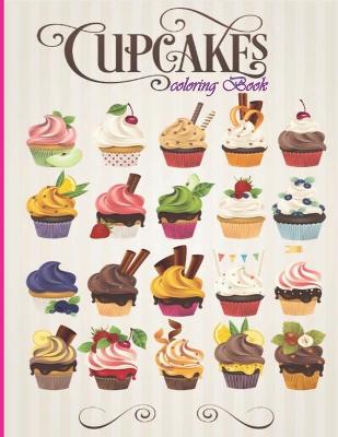Book cover for cupcakes coloring book