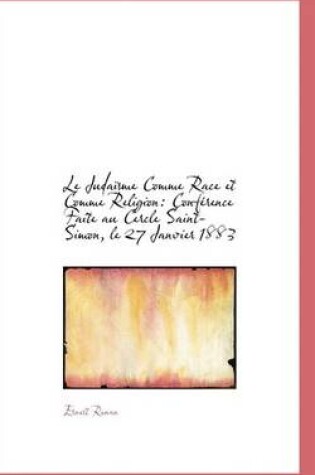 Cover of Le Juda Sme Comme Race Et Comme Religion