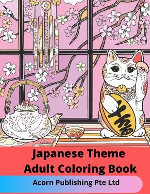 Book cover for Japanese Theme Adult Coloring Book