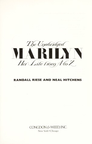 Book cover for Unabridged Marilyn