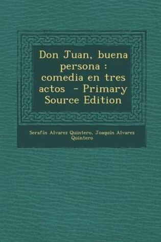 Cover of Don Juan, Buena Persona