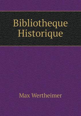 Book cover for Bibliotheque Historique