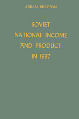 Cover of Soviet National Income and Product in 1937.