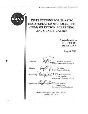 Book cover for Instructions for Plastic Encapsulated Microcircuit(pem) Selection, Screening and Qualification.