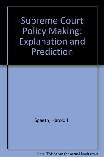 Book cover for Supreme Court Policy Making