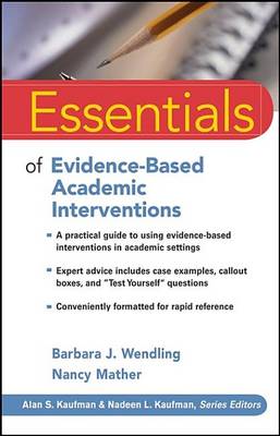 Book cover for Essentials of Evidence-Based Academic Interventions