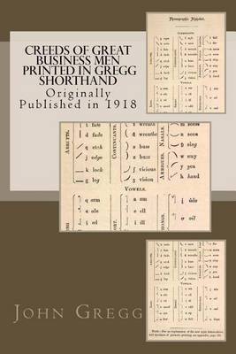 Book cover for Creeds of Great Business Men - Printed in Gregg Shorthand