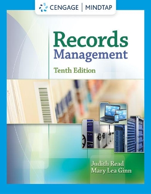 Book cover for MindTap Office Technology, 1 term (6 months) Printed Access Card for  Read/Ginn's Records Management, 10th
