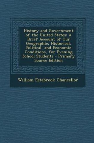 Cover of History and Government of the United States