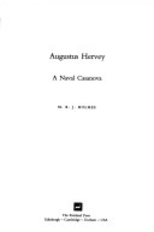 Cover of Augustus Hervey