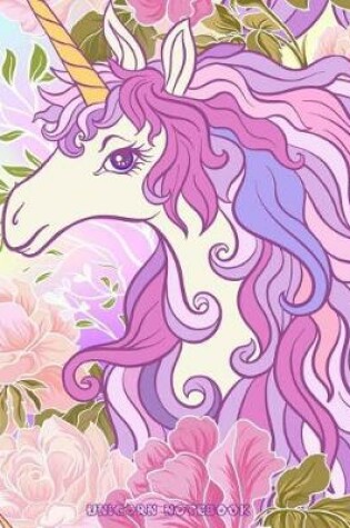 Cover of Unicorn Notebook/Journal/Diary in Pink for Notes, Writing, Jounaling or Planning