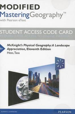 Book cover for Modified MasteringGeography with Pearson eText -- Standalone Access Card -- for McKnight's Physical Geography