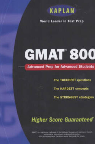 Cover of Kaplan GMAT 800