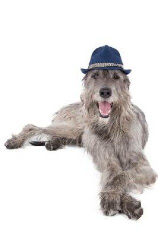 Cover of Hipster Irish Wolfhound Dog in a Blue Hat Journal