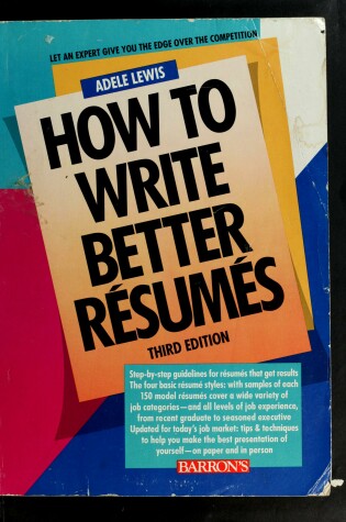 Cover of How to Write Better Resumes