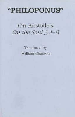 Book cover for On Aristotle's "On the Soul 3.1-8"