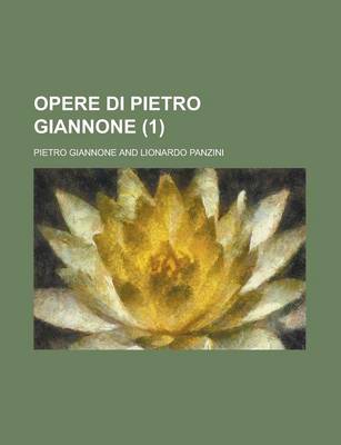 Book cover for Opere Di Pietro Giannone (1)