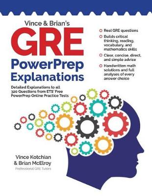 Book cover for Vince and Brian's GRE Powerprep Explanations