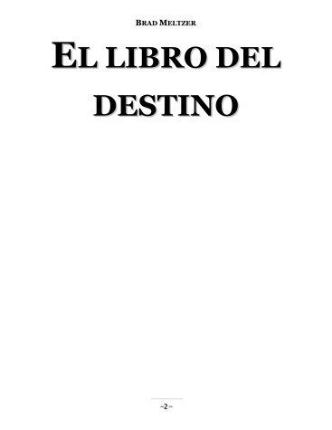 Book cover for El Libro del Destino