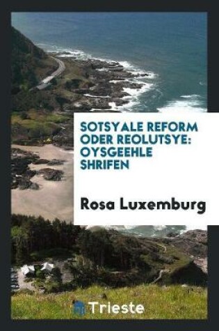 Cover of Sotsyale Reform Oder Reolutsye