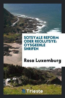 Book cover for Sotsyale Reform Oder Reolutsye