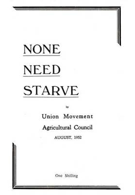 Book cover for None Need Starve