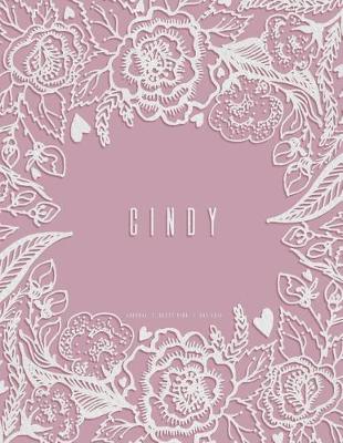 Book cover for Cindy. Dusty Pink Dot Grid Journal