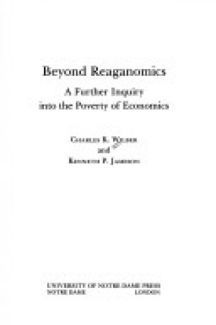 Cover of Beyond Reaganomics