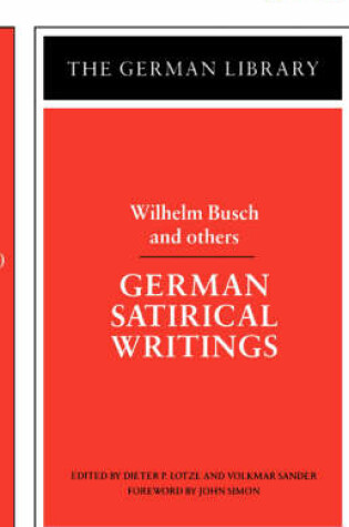 Cover of German Satirical Writings: Wilhelm Busch and others