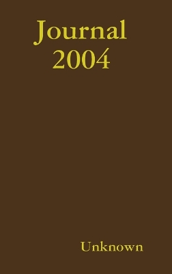 Book cover for Journal 2004