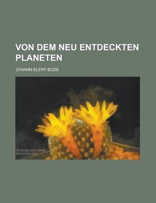 Book cover for Von Dem Neu Entdeckten Planeten