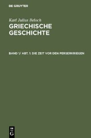 Cover of Die Zeit vor den Perserkriegen