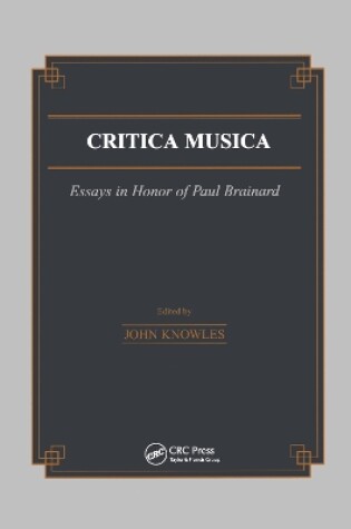 Cover of Critica Musica