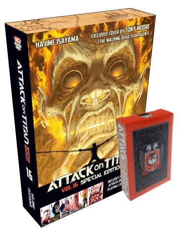 Book cover for Attack on Titan 16 Manga Special Edition with Playing Cards