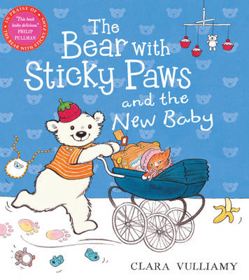 Book cover for The Bear with Sticky Paws and the New Baby