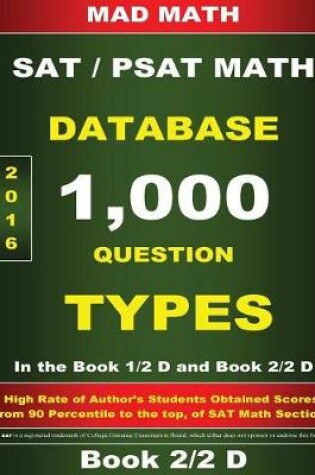 Cover of Book 2-2 D Redesigned SAT Math Database