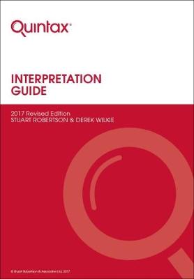 Book cover for Quintax Interpretation Guide: 2017 Revised Edition.