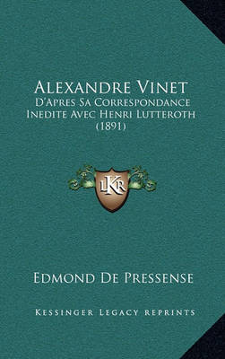 Book cover for Alexandre Vinet