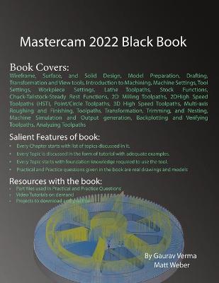 Book cover for Mastercam 2022 Black Book