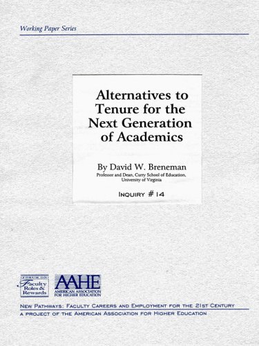 Book cover for Alternatives to Tenure for the Next Generation of Academics