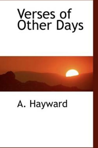 Cover of Verses of Other Days
