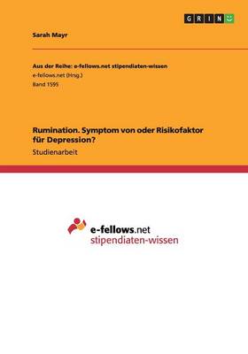 Book cover for Rumination. Symptom von oder Risikofaktor f�r Depression?