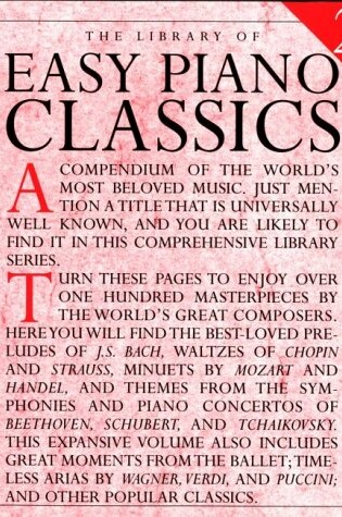 Cover of Library Of Easy Piano Classics 2