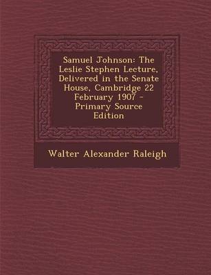 Book cover for Samuel Johnson